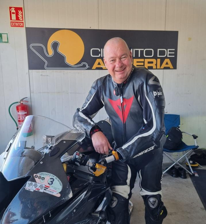 ARM-XR motorcycle rider — prosthetic arm for motorbike